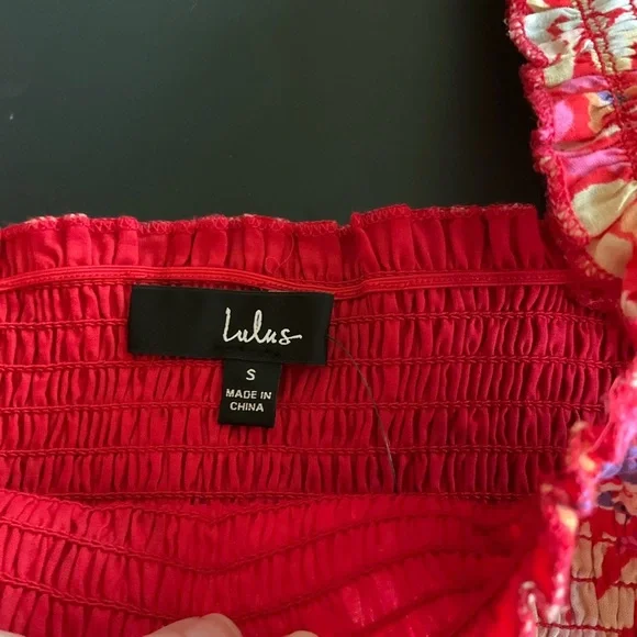 NWT Lulu’s Sunlit Summer Red Floral Print Matching Set - Picture 14 of 16